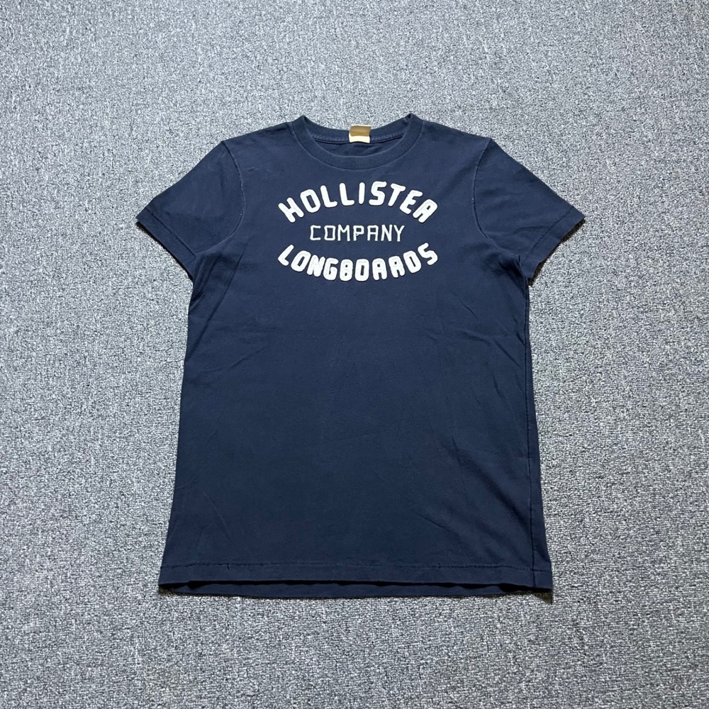 Vintage Hollister Longboards T Shirt Size S Navy Blue Surf Skater Graphic Tee